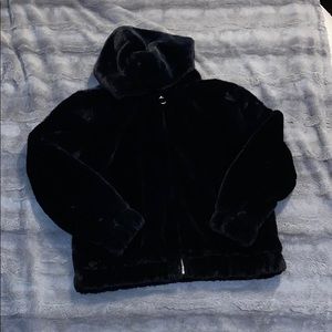 Wild Fable Faux Fur Full Zip Hooded Jacket